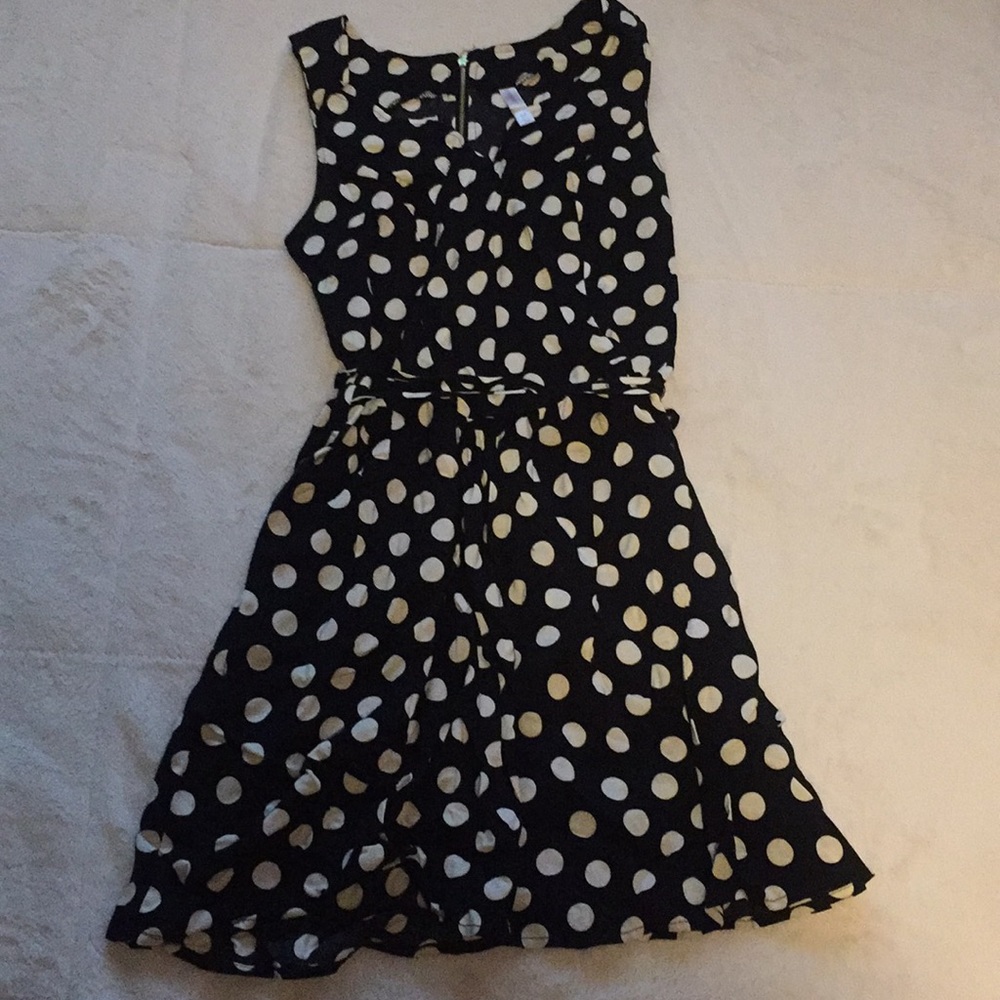 Black with White Polka Dots Dress